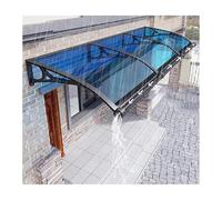 Tenda da sole resistente per patio, 80 x 449,9 cm, resistente design ad arco con grondaia per un rapido drenaggio per porta d'ingresso, riparo esterno, protezione dagli agenti atmosferici