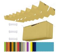 Tenda da Sole Retrattile 1 x 11 m Impermeabile e Antivento, Protezione Solare, 98% Anti Uv, Telo Copertura a Onda da Esterno per Esterno Balcone Cortile, Giallo sabbia