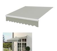 Tenda da sole retrattile 3/4/5 x 1,5 m per patio, balcone, giardino, resistente al vento, ai raggi UV e all'acqua, in poliestere, per terrazza, cortile, terrazza, veranda