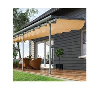 Tenda da sole retrattile a forma di U per pergola, elegante, per esterni, doppia funzione per protezione solare e uso decorativo
