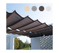 Tenda da sole retrattile a forma di U, resistente ai raggi UV, per pergola, giardino, esterno, riparo dalle onde per terrazza, 2,5 m x 14 m
