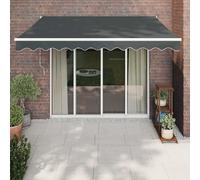 Tenda da Sole Retrattile Antracite 3,5x2,5m Tessuto e Alluminio