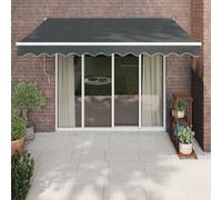 Tenda da Sole Retrattile Antracite 3x2,5 m Tessuto e Alluminio