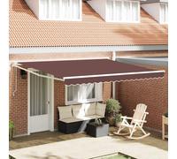 vidaXL Tenda da Sole Retrattile Automatica 400x300 cm Marrone
