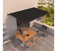 vidaXL Tenda da Sole Retrattile Automatica 500x350 cm Antracite