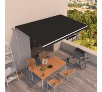 vidaXL Tenda da Sole Retrattile Automatica 500x350 cm Antracite