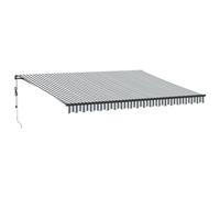 Tenda da sole retrattile automatica con LED, 450 x 300 cm, antracite e bianco, per esterni, tettoia retrattile, protezione solare, resistente alle intemperie, design elegante