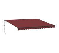 Tenda da sole retrattile automatica con LED bordeaux, 450 x 350 cm, tenda parasole retrattile per spazi esterni, protezione UV resistente alle intemperie, protezione dai raggi UV, soluzione