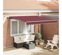 Tenda da Sole Retrattile Automatica con LED Bordò 300x250 cm