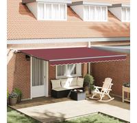 vidaXL Tenda da Sole Retrattile Automatica con LED Marrone 450x300 cm, tendalino Retrattile, tendalino, tendalino per Patio, Tende retrattili