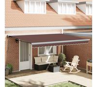 vidaXL Tenda da Sole Retrattile Automatica Marrone 450x300 cm