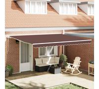 vidaXL Tenda da Sole Retrattile Automatica Marrone 450x300 cm