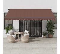 vidaXL Tenda da Sole Retrattile Automatica Marrone 450x350 cm