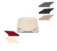 Tenda da sole retrattile con copertura in tessuto di ricambio impermeabile, colore beige, 500 x 300 cm, per esterni, facile installazione, protezione UV