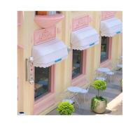 Tenda da sole retrattile curva francese, bianca, personalizzabile, tettoia telescopica per finestre e porte da esterno, 90 x 30 x 30 cm, opzioni di colore personalizzate per ombra da giardino