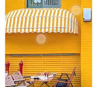 Tenda Da Sole Retrattile Curva Francese, Tettoia Di Gronda Di Apertura Del Cavo Di Tiro, Riparo Del Tessuto Resistente All'acqua UV, Per Il Balcone, Il Cortile, Tettoia All'aperto (Colore : Striped-Y