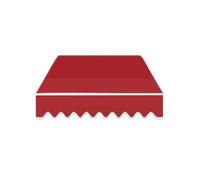 Tenda da sole retrattile da 2,4 m, impermeabile e resistente ai raggi UV, per patio, tettoia rossa, copertura in poliestere (3,5 x 2,5 m), soluzione perfetta per l'ombra all'aperto