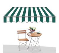 Tenda da sole retrattile da 2 x 1,5 m a 5 volte resistente ai raggi UV, braccio regolabile, manovella manuale, perfetta per spazi esterni, balconi e terrazze