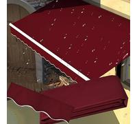 Tenda da sole retrattile di ricambio in tela 2,2 x 1,8 m, colore bordeaux, copertura per esterni, cortile, ristorante, negozio