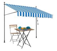 Tenda da sole retrattile, in poliestere resistente all'acqua, con manovella, telaio in alluminio resistente per uso esterno