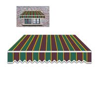 Tenda da sole retrattile in tessuto per giardino e balcone, 6 x 3,5 m, con mantovana, resistente ai raggi UV, resistente alle intemperie, copertura parasole per esterni, materiale per baldacchino
