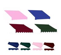 Tenda da sole retrattile manuale, 2,4 m, 3 m, 4 m, tessuto di ricambio per patio, giardino, mercato, baldacchino rosa (4 x 1,5 m), protezione UV durevole, facile installazione