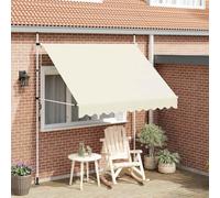 Tenda da sole retrattile manuale 250 cm bianco crema con manovella per terrazze balcone finestra come baldacchino parasole