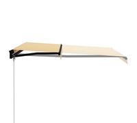 Tenda da Sole Retrattile Manuale 300x250 cm Gialla e Bianca
