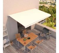vidaXL Tenda da Sole Retrattile Manuale 500x300 cm Crema