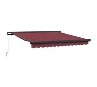 Tenda da sole retrattile manuale, bordeaux, 300 x 250 cm | Alluminio resistente, tela PU, manovella lunga, ideale per terrazza, ristorante