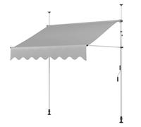 Tenda da sole retrattile manuale, pensilina da giardino regolabile, angolo e altezza regolabili, senza foratura per finestre o porte.(B,13.1ftx3.9ft)