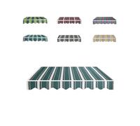 Tenda da sole retrattile manuale per patio, 3,6 x 3,5 m e 4,5 x 3,5 m, in poliestere, colore blu, per giardino e terrazza, protezione dai raggi UV, facile da installare