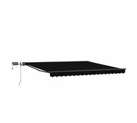 Tenda da sole retrattile nera 450 x 300 cm in tessuto - Protezione solare perfetta per terrazza e giardino - Durevole e resistente alle intemperie