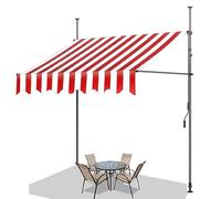 Tenda da sole retrattile per patio, 300 x 120 cm, in alluminio, per balcone, giardino, terrazza, porta e finestra, protezione UV, resistenza al calore, riparo dal sole all'aperto, per casa e lavoro