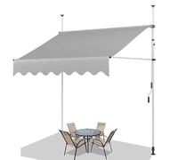 Tenda da sole retrattile per patio, 300 x 120 cm, in alluminio resistente ai raggi UV e al calore, per giardino, balcone, terrazza e finestre, ideale per la casa e il lavoro