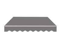 Tenda da sole retrattile per patio, colore grigio chiaro, 3 x 2,5 m, in poliestere, per esterni, riparo, terrazza, balcone, giardino, solo tessuto di ricambio