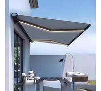Tenda da sole retrattile per patio, impermeabile, con telecomando, per esterni, ideale per terrazze e patii, 2x1,5 m.