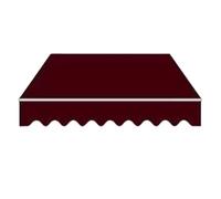 Tenda da sole retrattile per patio, impermeabile, tessuto di ricambio per esterni, con protezione UV, design a strisce per la massima copertura solare