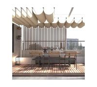 Tenda da sole retrattile per pergola con design scorrevole regolabile, 7 x 0,8 m, per un controllo dinamico dell'ombra, perfetta per terrazze e giardini all'aperto