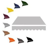 Tenda da sole retrattile per porta del patio, impermeabile, copertura manuale, in tessuto regolabile, per finestre, grigio chiaro, adatta a misure da 6,5 x 5 a 4 x 3 m, protezione solare esterna