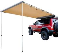 Tenda da sole retrattile per tettuccio auto, parasole estraibile, UV50+, 2 x 2,5 m, tenda laterale per auto, SUV, camion, veicolo, capannone impermeabile, tessuto Oxford 420D PU2000 mm, campeggio