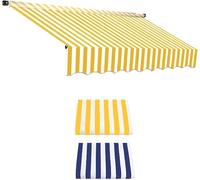 Tenda da sole retrattile personalizzabile, baldacchino rivestito in PU per terrazza, terrazza e giardino, 6 x 3,5 m, materiale di ricambio durevole