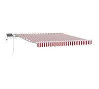 Tenda da sole retrattile rosso bianco 300 x 250 cm - Tenda da sole in tessuto per terrazza e balcone - Resistente alle intemperie e ai raggi UV - Protezione solare perfetta per il vostro ambiente