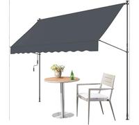 Tenda da Sole Retrattile Tenda da Sole Tettoia per Esterni 100% Poliestere Tettoia Resistente Ai Raggi UV E Telaio in Alluminio per Il Balcone del Giardino del Cortile, 350cm