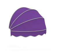 Tenda da sole retrattile viola, tettoia pieghevole per patio, protezione UV in stile francese, in poliestere anti-UV, telaio zincato (diametro 78,7 cm) per terrazza e balcone