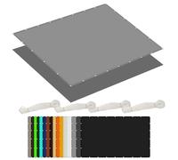 Tenda da Sole Rettangolare 1.3 x 1.3 m Protezione UV 98% Copertura Antipolvere Anti UV Antivento con Occhielli con Fune per Esterno, Balconi, Giardino, Terrazza, Grigio Chiaro