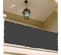 Tenda da Sole Rettangolare 164 x 415 cm 98% Protection Contre Les Rayons UV Vele Ombreggianti Impermeabile con Corde e Occhiello per Esterni per Giardino, Balcone, Grigio Scuro