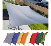 Tenda da sole rettangolare impermeabile, 1 m x 24 m, con anello a D, in tessuto Oxford 180 g/m², protezione UV al 95%, protezione solare e intemperie, per balcone, patio, giardino, grigio