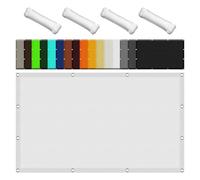 Tenda da sole rettangolare impermeabile, 180 x 550 cm, resistente ai raggi UV, impermeabile, per terrazze e balconi, con corda in omaggio, elegante soluzione bianca per esterni