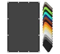 Tenda da sole rettangolare per esterni, 4 x 7,5 m, impermeabile, protezione dai raggi UV, con occhielli, installazione senza trapano, perfetta per balcone, patio, giardino, grigio scuro